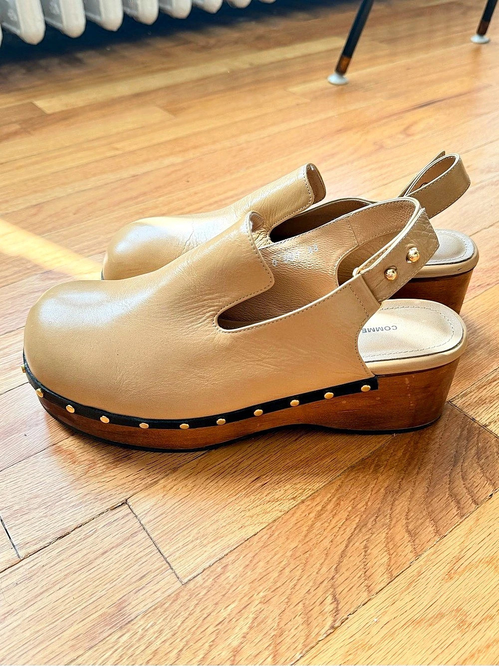 COMME SE-A Platform Slingback Clogs